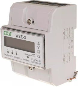 Trójfazowy licznik zużycia energii, bezpośredni 80A, zgodność z MID F&F WZE-3